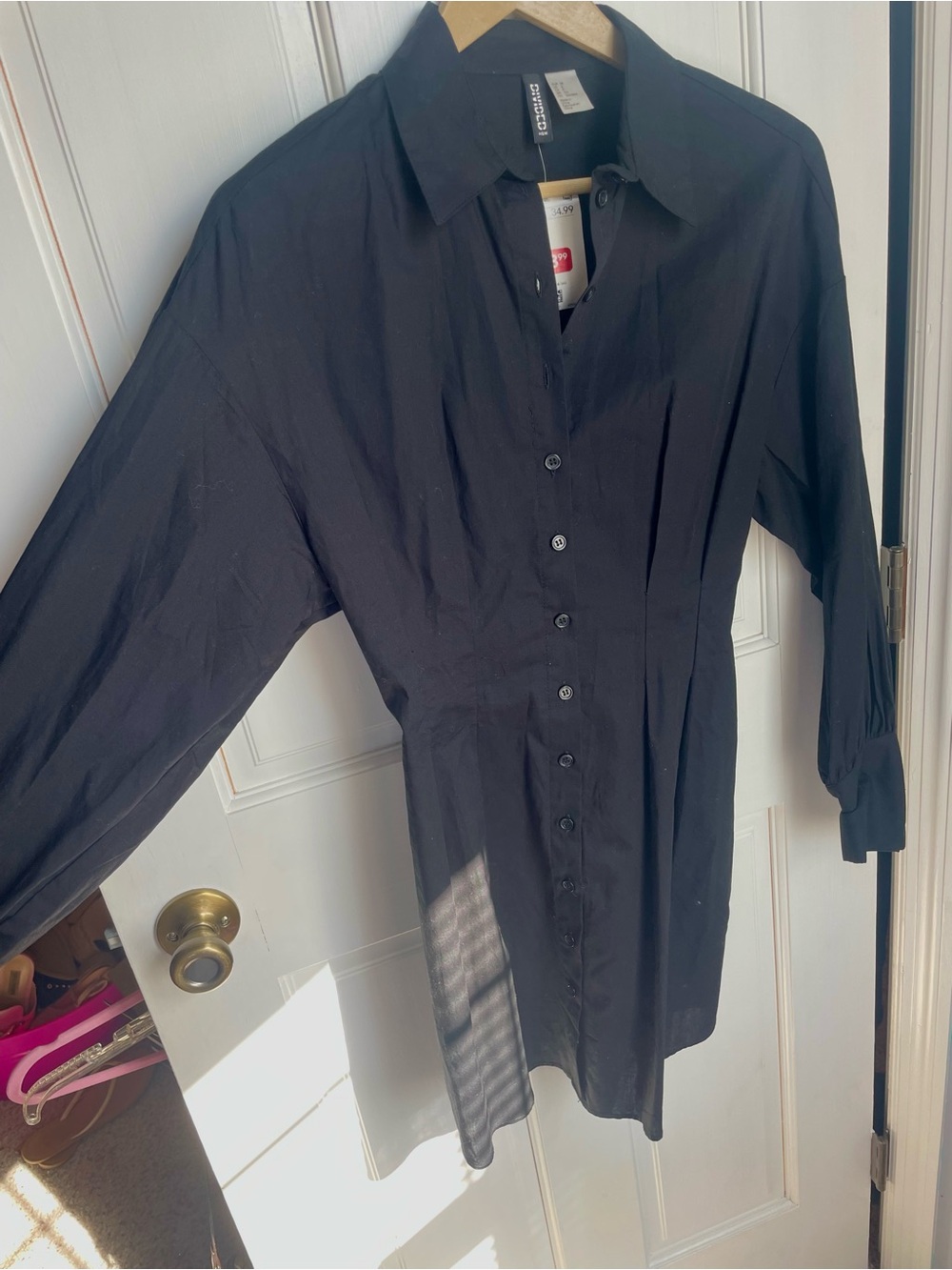 Black Button-Front dress